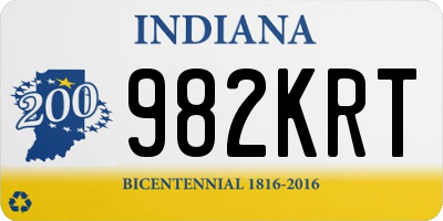 IN license plate 982KRT