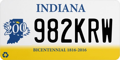 IN license plate 982KRW