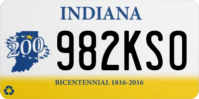 IN license plate 982KSO