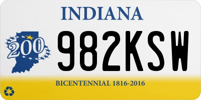 IN license plate 982KSW