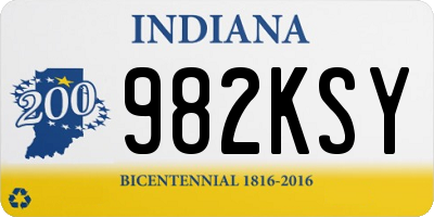 IN license plate 982KSY