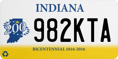 IN license plate 982KTA