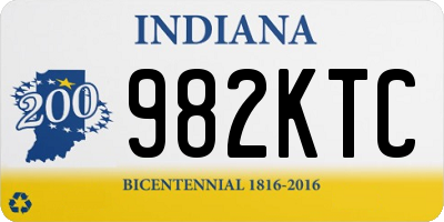 IN license plate 982KTC