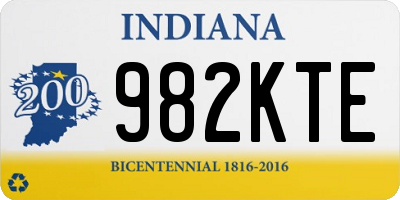 IN license plate 982KTE