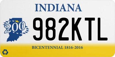 IN license plate 982KTL