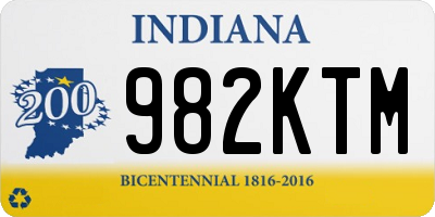 IN license plate 982KTM