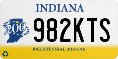IN license plate 982KTS