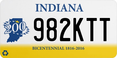 IN license plate 982KTT