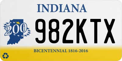 IN license plate 982KTX
