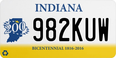 IN license plate 982KUW