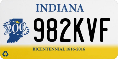IN license plate 982KVF