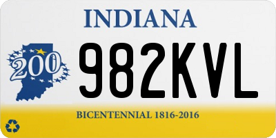 IN license plate 982KVL