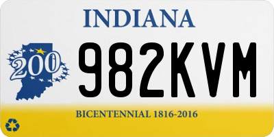 IN license plate 982KVM