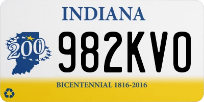 IN license plate 982KVO