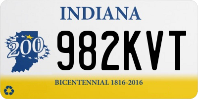 IN license plate 982KVT