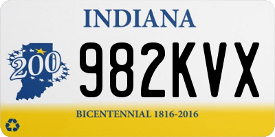 IN license plate 982KVX