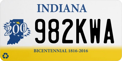 IN license plate 982KWA