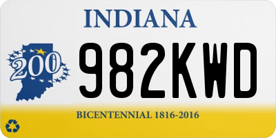 IN license plate 982KWD