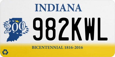 IN license plate 982KWL