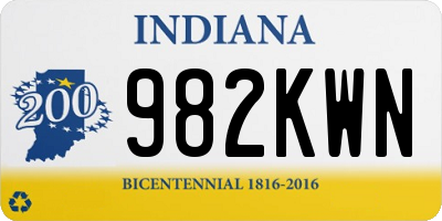 IN license plate 982KWN