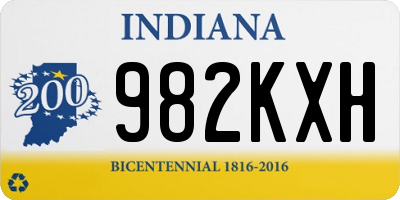 IN license plate 982KXH