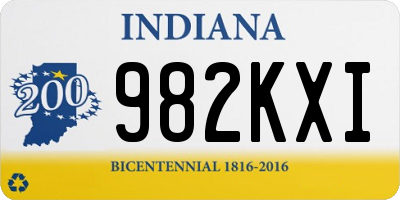 IN license plate 982KXI
