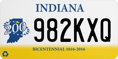 IN license plate 982KXQ