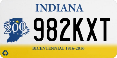 IN license plate 982KXT