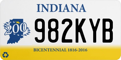 IN license plate 982KYB