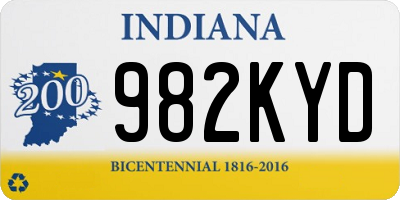 IN license plate 982KYD