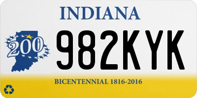 IN license plate 982KYK