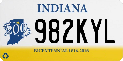 IN license plate 982KYL