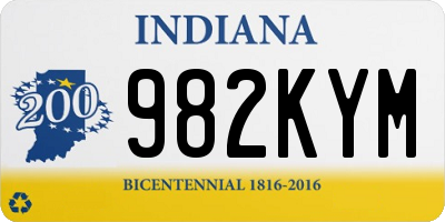 IN license plate 982KYM