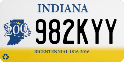 IN license plate 982KYY