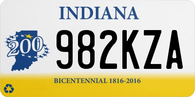 IN license plate 982KZA