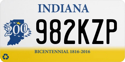 IN license plate 982KZP