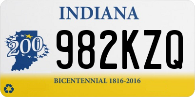 IN license plate 982KZQ