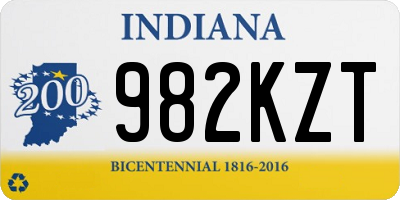 IN license plate 982KZT