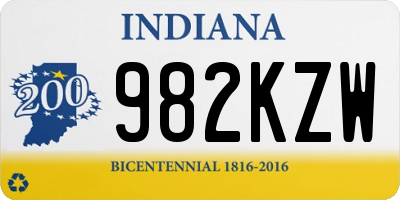 IN license plate 982KZW