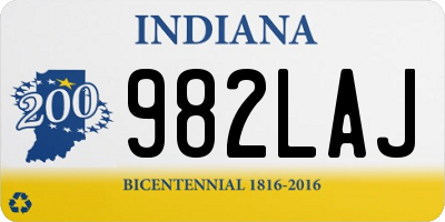 IN license plate 982LAJ