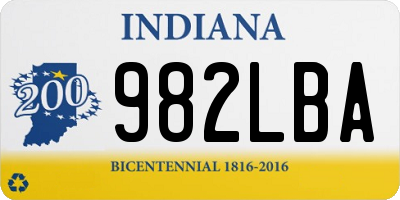 IN license plate 982LBA