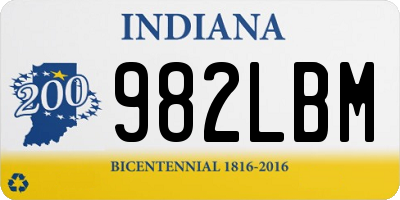 IN license plate 982LBM