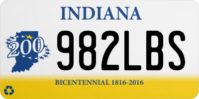 IN license plate 982LBS