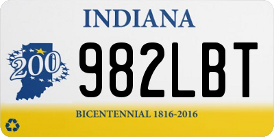 IN license plate 982LBT