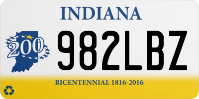 IN license plate 982LBZ