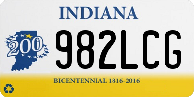 IN license plate 982LCG
