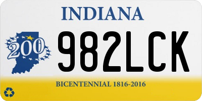 IN license plate 982LCK