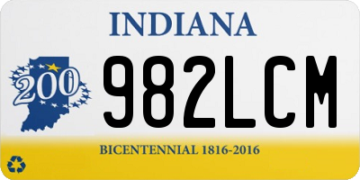 IN license plate 982LCM