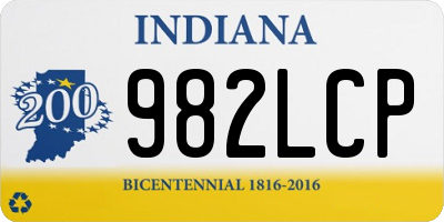 IN license plate 982LCP