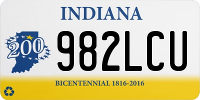 IN license plate 982LCU